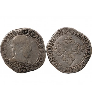 HENRI III - FRANC AU COL PLAT 1580 K BORDEAUX 2