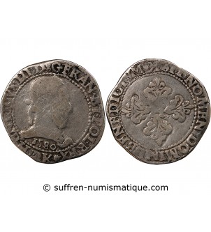 HENRI III - FRANC AU COL PLAT 1580 K BORDEAUX