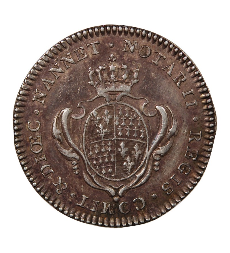 NOTAIRES DE NANTES, LOUIS XVI - JETON ARGENT