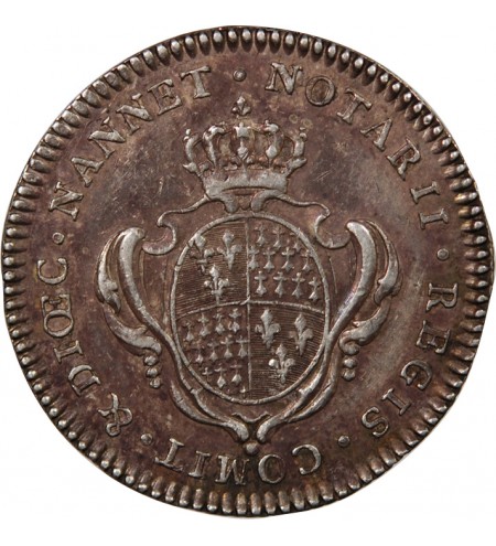 NOTAIRES DE NANTES, LOUIS XVI - JETON ARGENT