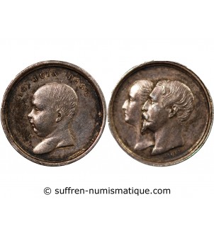 NAPOLEON IV, NAISSANCE - PETITE MEDAILLE ARGENT 1856