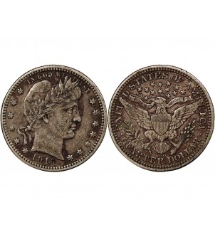 USA - 25 CENTS ARGENT "Barber Quarter" 1916 DENVER 2