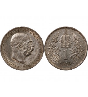 AUTRICHE, FRANÇOIS-JOSEPH Ier - 1 CORONA ARGENT 1915 2