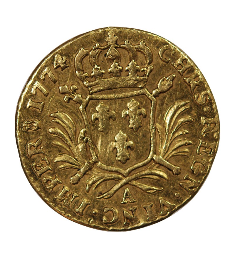 LOUIS XVI - LOUIS D'OR AUX PALMES 1774 A PARIS R4