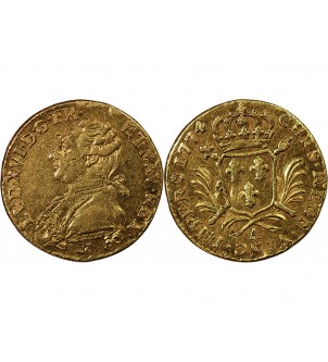 LOUIS XVI - LOUIS D'OR AUX PALMES 1774 A PARIS R4 2