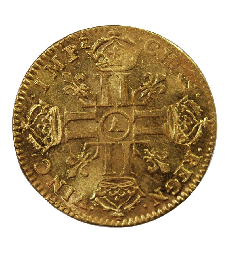 LOUIS XIV - LOUIS D'OR A LA TÊTE NUE 1668 A PARIS