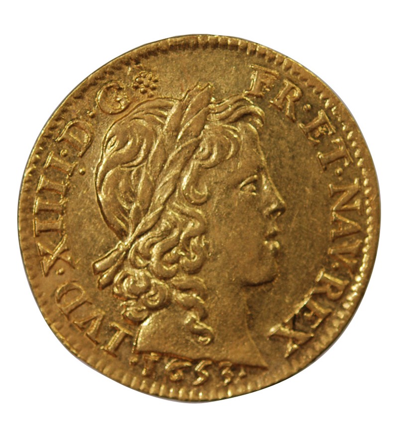 LOUIS XIV - LOUIS D'OR A LA MÈCHE LONGUE 1653 A PARIS