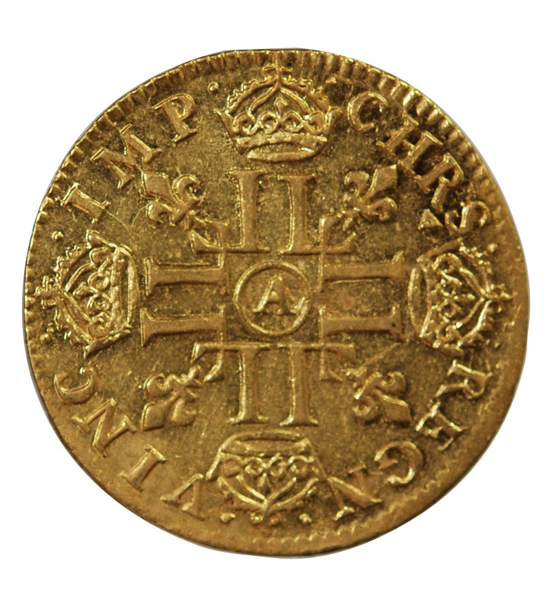 LOUIS XIV - LOUIS D'OR A LA MÈCHE LONGUE 1653 A PARIS