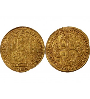PHILIPPE VI DE VALOIS - ECU D'OR A LA CHAISE 1328 / 1350 ﻿ 2