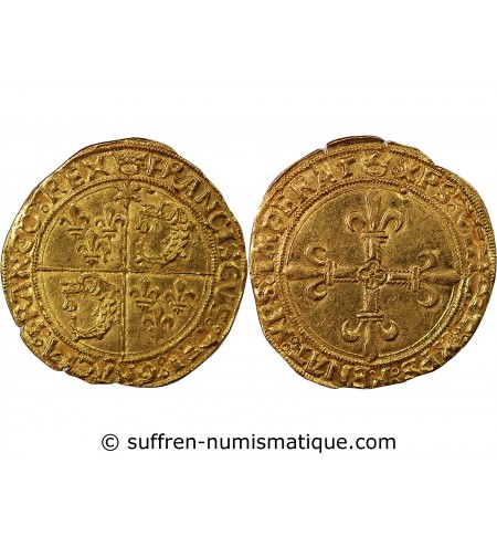 FRANCOIS Ier - ECU D'OR AU SOLEIL DU DAUPHINE 1519