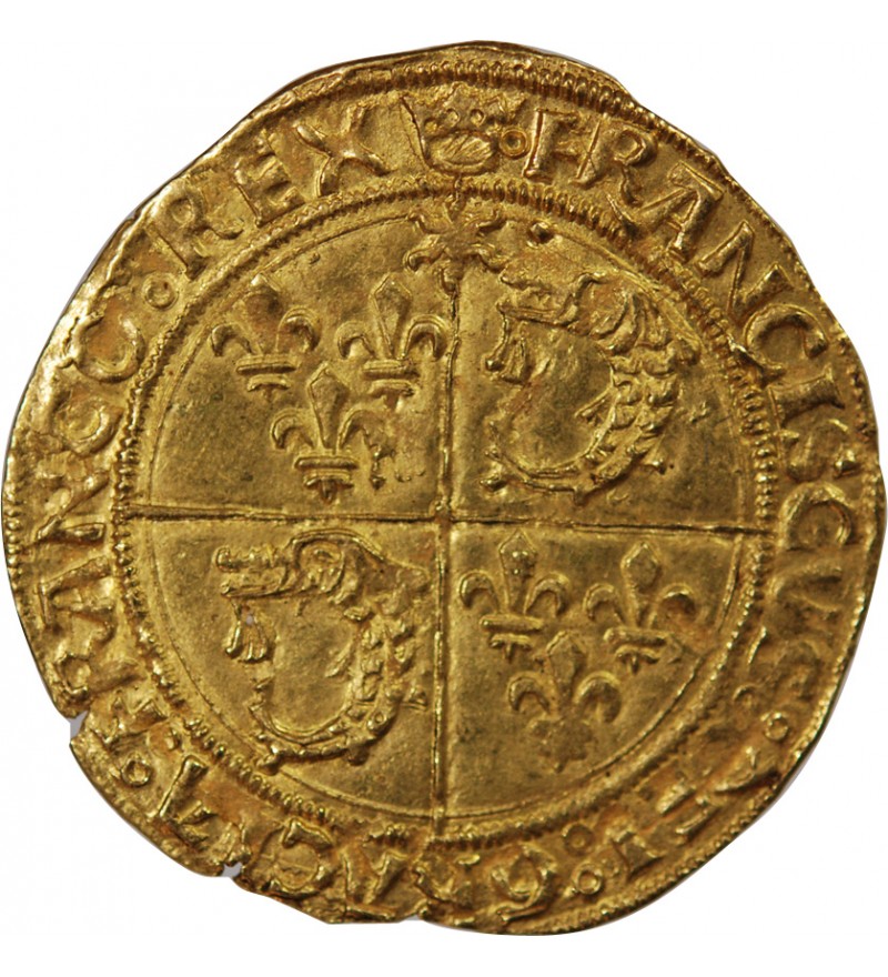 FRANCOIS Ier - ECU D'OR AU SOLEIL DU DAUPHINE 1519