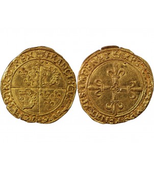 FRANCOIS Ier - ECU D'OR AU SOLEIL DU DAUPHINE 1519 2