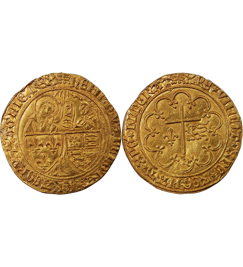 HENRI VI DE LANCASTRE - SALUT D'OR 1423 ROUEN
