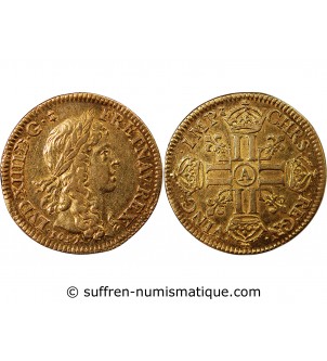 LOUIS XIV﻿ - LOUIS D'OR AU BUSTE JUVENILE 1659 A PARIS