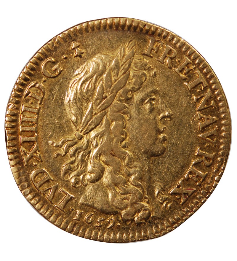 LOUIS XIV﻿ - LOUIS D'OR AU BUSTE JUVENILE 1659 A PARIS