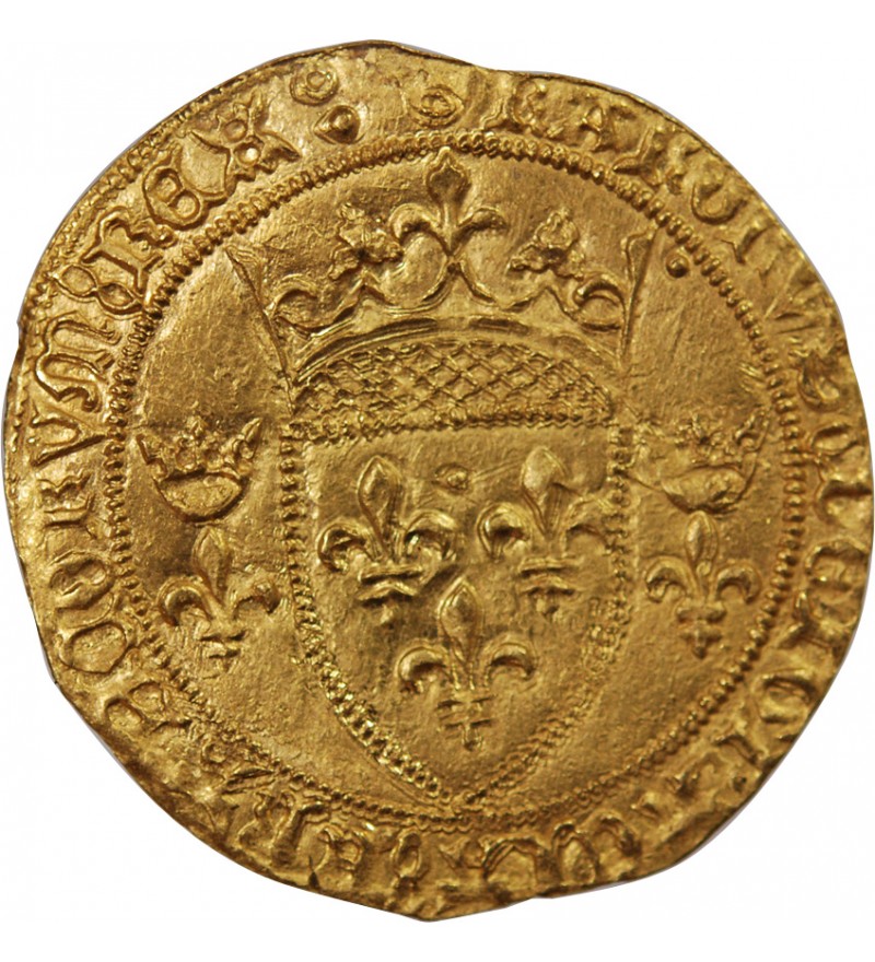 CHARLES VII - ECU D'OR A LA COURONNE 1422 / 1461 MONTPELLIER