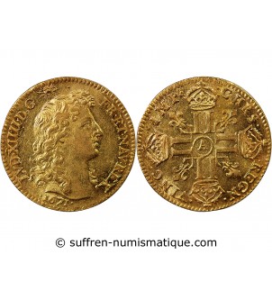 LOUIS XIV - LOUIS D'OR A LA TÊTE NUE 1671 A PARIS