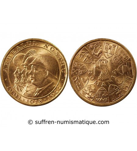 ROUMANIE, MICHEL II - 20 LEI OR 1944 BUCAREST