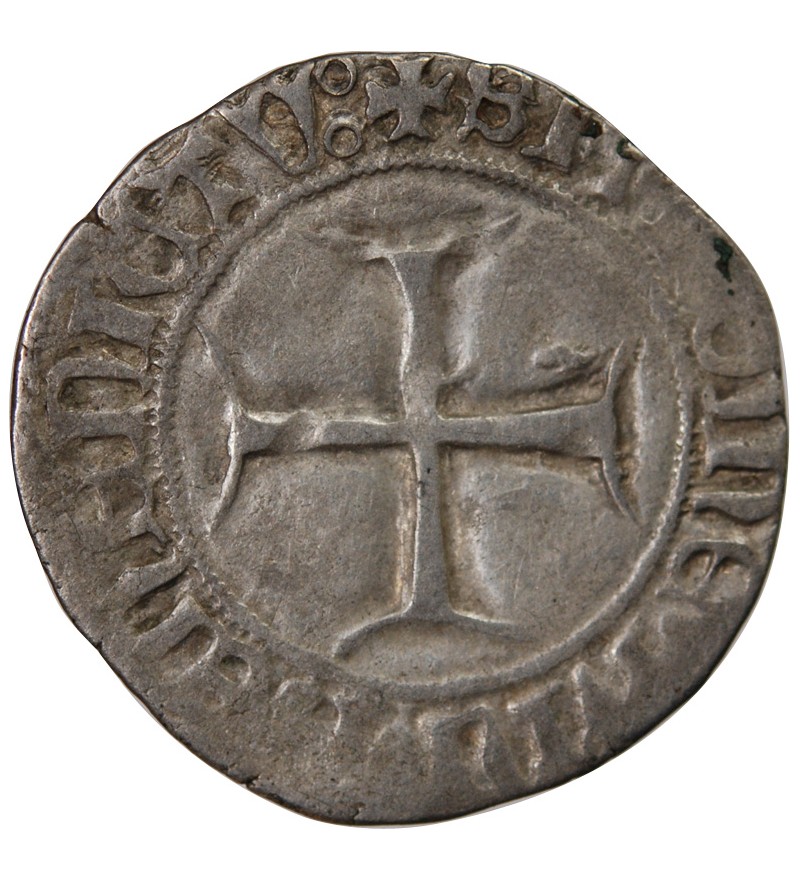 DUCHÉ DE BRETAGNE, JEAN IV - BLANC AUX MOUCHETURES 1345 / 1399 NANTES