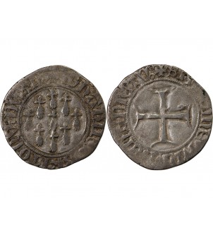 DUCHÉ DE BRETAGNE, JEAN IV - BLANC AUX MOUCHETURES 1345 / 1399 NANTES 2