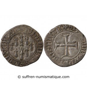 DUCHÉ DE BRETAGNE, JEAN IV - BLANC AUX MOUCHETURES 1345 / 1399 NANTES