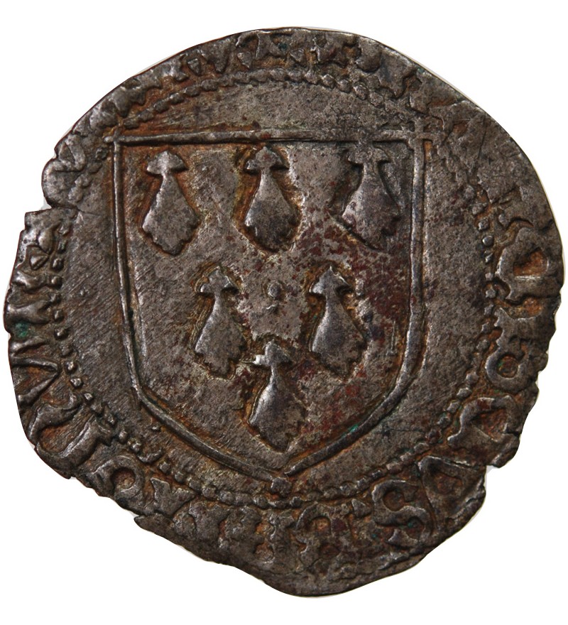 DUCHÉ DE BRETAGNE, FRANCOIS II - GROS A L'ÉCU 1458 / 1488 RENNES