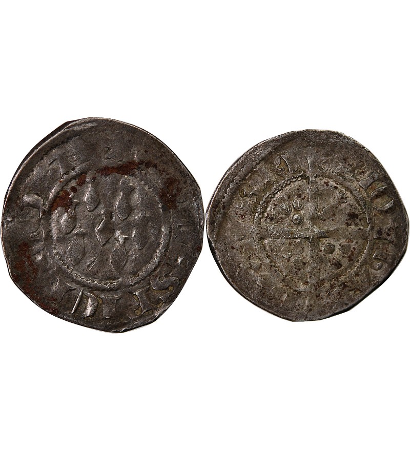 DUCHÉ DE BRETAGNE, JEAN IV - 1/2 GROS 1345 / 1399