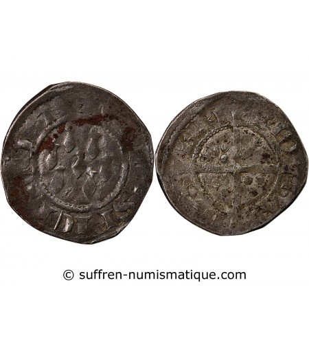 DUCHÉ DE BRETAGNE, JEAN IV - 1/2 GROS 1345 / 1399