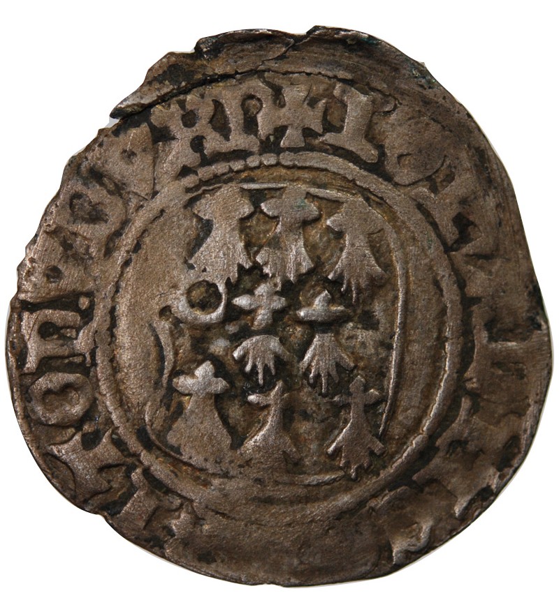 DUCHÉ DE BRETAGNE, JEAN V - BLANC A LA TARGE 1399 / 1442 NANTES