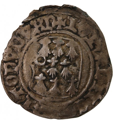 DUCHÉ DE BRETAGNE, JEAN V - BLANC A LA TARGE 1399 / 1442 NANTES