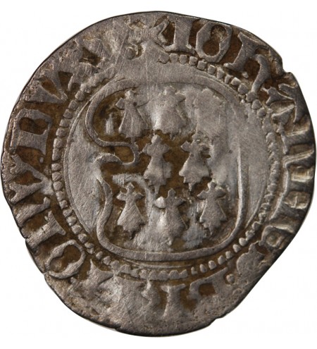 DUCHÉ DE BRETAGNE, JEAN V - BLANC A LA TARGE 1399 / 1442 VANNES