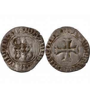 DUCHÉ DE BRETAGNE, JEAN V - BLANC A LA TARGE 1399 / 1442 VANNES 2