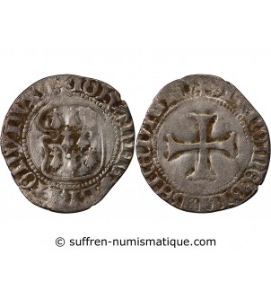 DUCHÉ DE BRETAGNE, JEAN V - BLANC A LA TARGE 1399 / 1442 VANNES