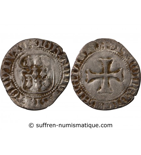 DUCHÉ DE BRETAGNE, JEAN V - BLANC A LA TARGE 1399 / 1442 VANNES