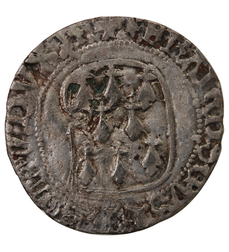 DUCHÉ DE BRETAGNE, FRANCOIS I et II - BLANC A LA TARGE 1442 / 1488 RENNES