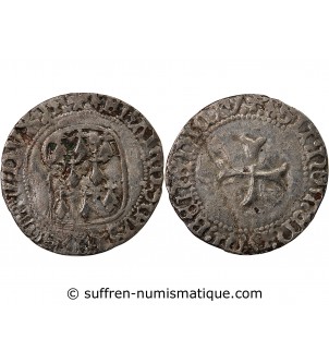 DUCHÉ DE BRETAGNE, FRANCOIS I et II - BLANC A LA TARGE 1442 / 1488 RENNES