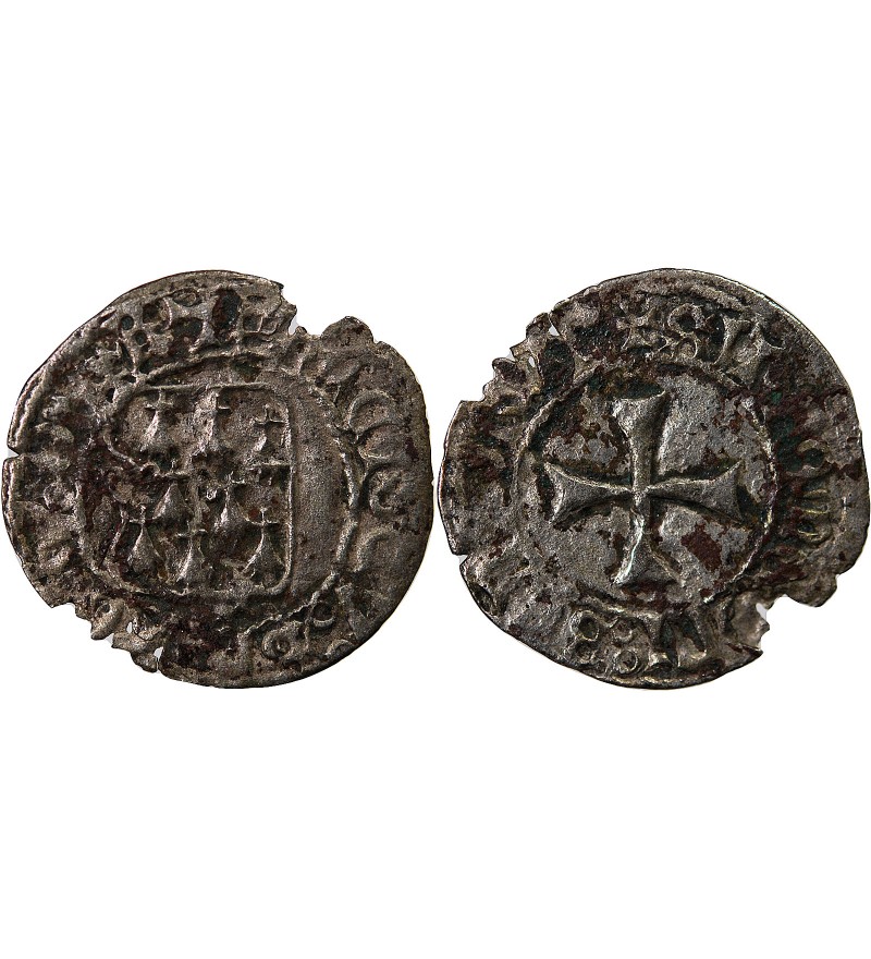 DUCHÉ DE BRETAGNE, FRANCOIS I et II - BLANC A LA TARGE 1442 / 1488 RENNES