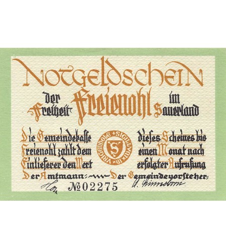 ALLEMAGNE, FREIENOHL - 75 PFENNIG