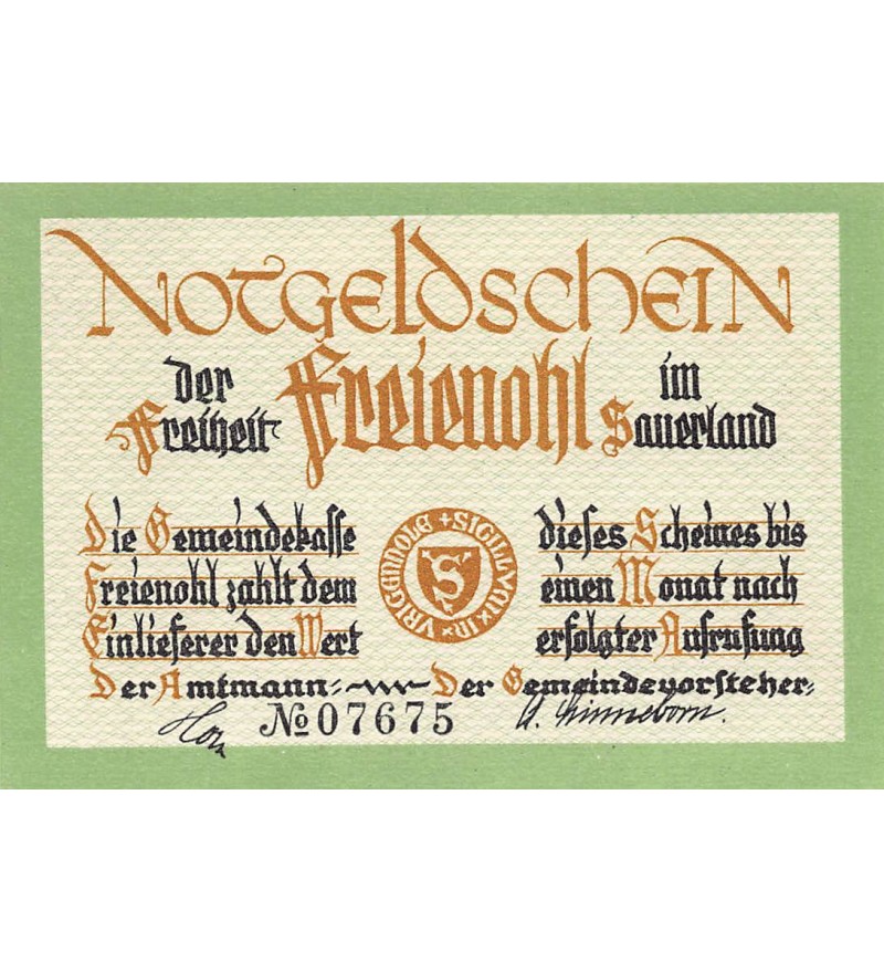 ALLEMAGNE, FREIENOHL - 50 PFENNIG