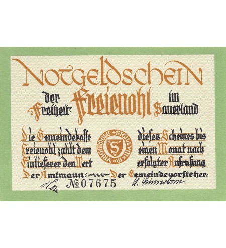 ALLEMAGNE, FREIENOHL - 50 PFENNIG