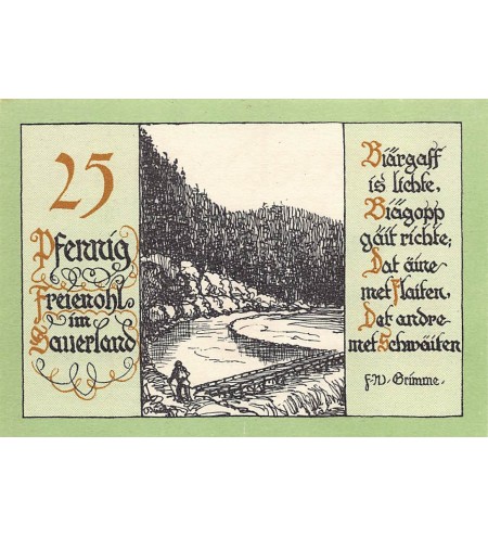 ALLEMAGNE, FREIENOHL - 25 PFENNIG