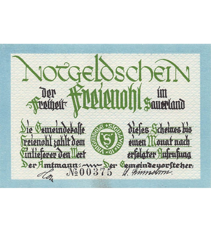 ALLEMAGNE, FREIENOHL - 1 MARK