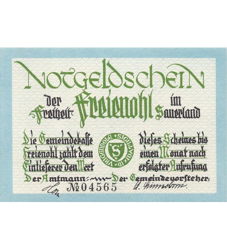 ALLEMAGNE, FREIENOHL - 25 PFENNIG