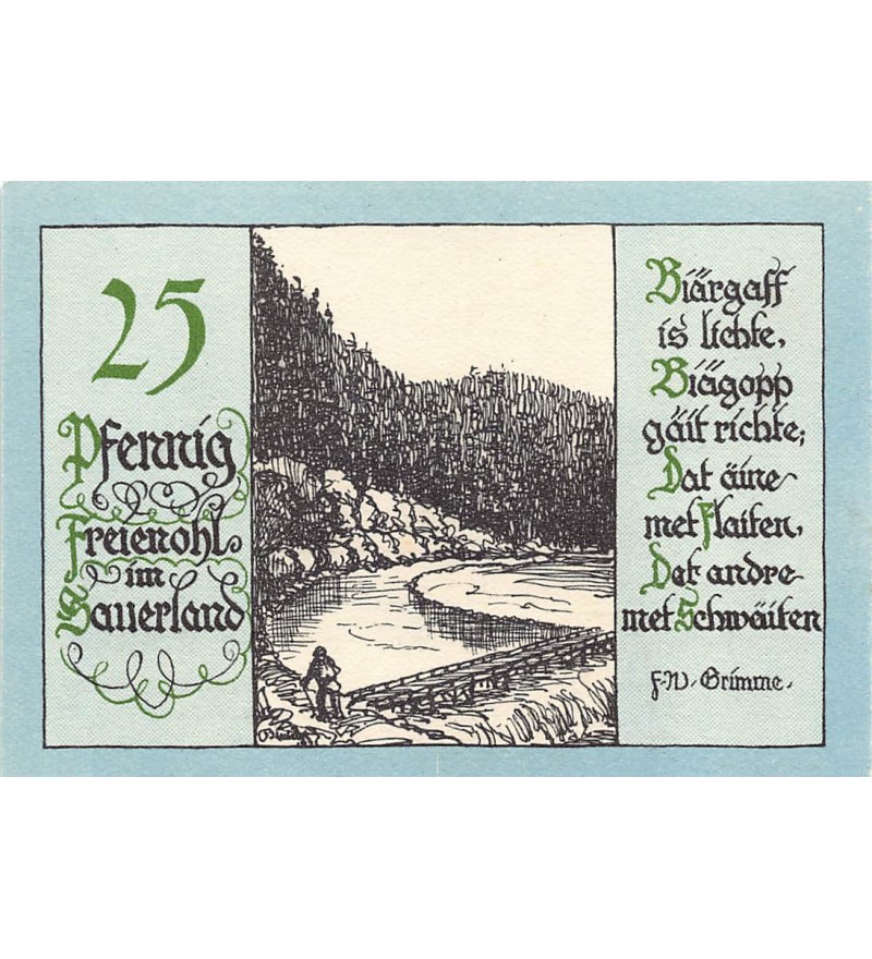 ALLEMAGNE, FREIENOHL - 25 PFENNIG