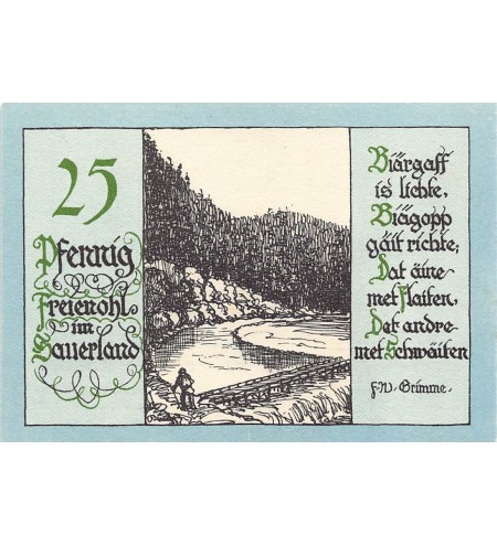 ALLEMAGNE, FREIENOHL - 25 PFENNIG