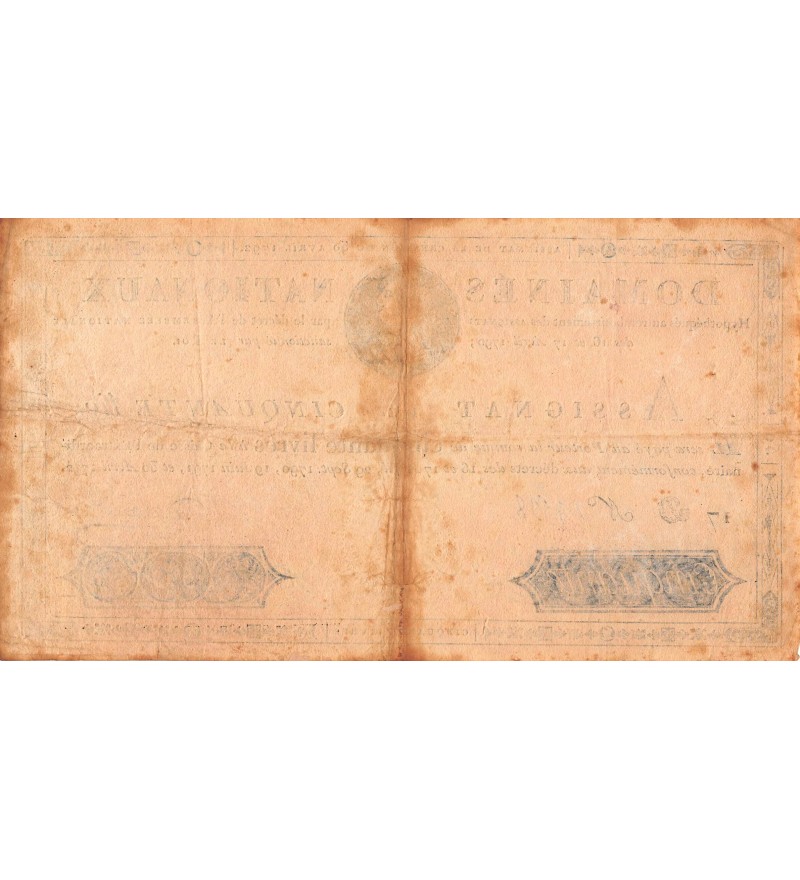 ASSIGNAT, LOUIS XVI - 50 LIVRES - DECRETS 16-17 AVRIL 1790 - SÉRIE D