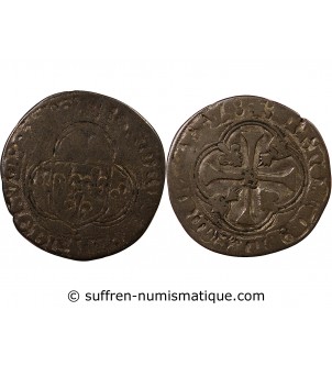 CHARLES VIII - BLANC A LA COURONNE DE BRETAGNE 1483 / 1498 RENNES