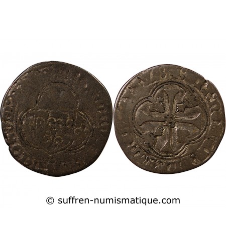 CHARLES VIII - BLANC A LA COURONNE DE BRETAGNE 1483 / 1498 RENNES