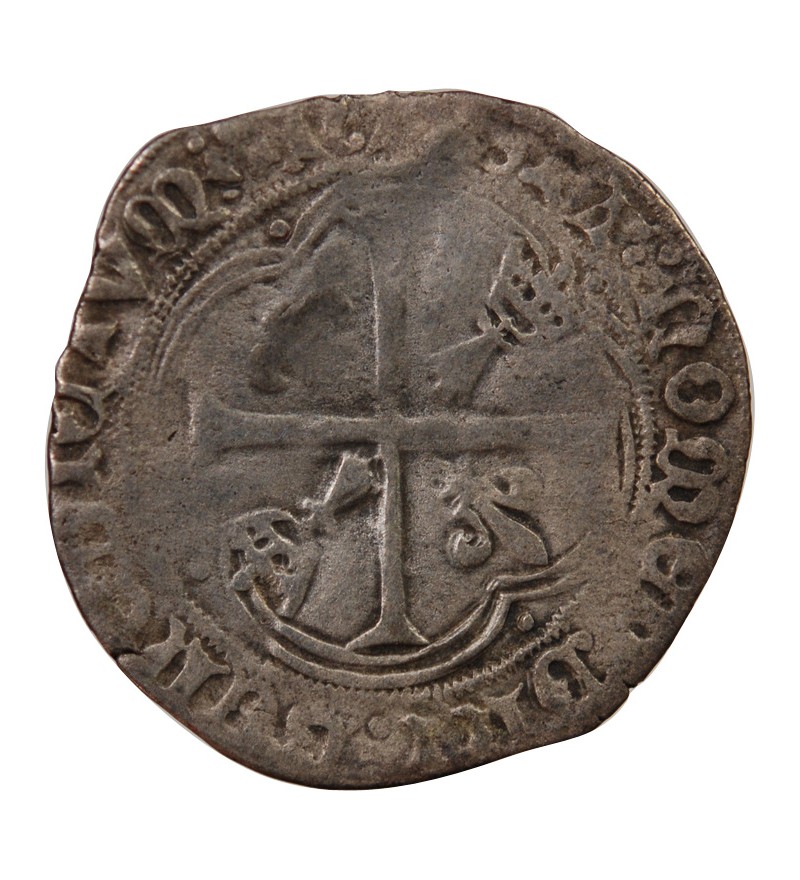 CHARLES VIII - BLANC A LA COURONNE DE BRETAGNE 1483 / 1498 NANTES