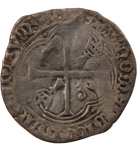 CHARLES VIII - BLANC A LA COURONNE DE BRETAGNE 1483 / 1498 NANTES